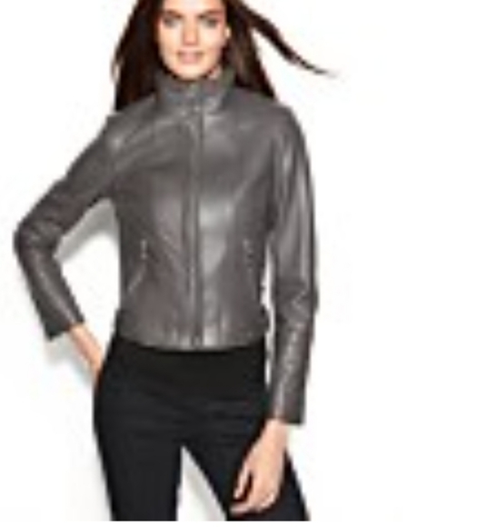 Calvin Klein Leather Moto Jacket - Picture 1 of 4